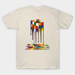 Melting Rubik's Cube Art T-Shirt